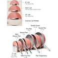 thumbnail image 4 of Caraway 31-Piece Ceramic Cookware Bundle - Fry Pans, Saucepans, Sauté Pan, Dutch Oven, Petite Cooker, Stir Fry, Rondeau, Stock Pot, Grill & Griddle Pans, Roasting Pan, Racks, Organizers - Navy, 4 of 6