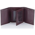 thumbnail image 3 of Stealth Mode Leather Trifold RFID Wallet For Men With Flip Out ID Holder (Brown), 3 of 11