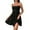 #38Black, variant on Women Spaghetti Strap Sleeveless Smock Cami Mini Dress Summer Vacation Flowy Boho A Line Swing Short Dresses for Women Blue S