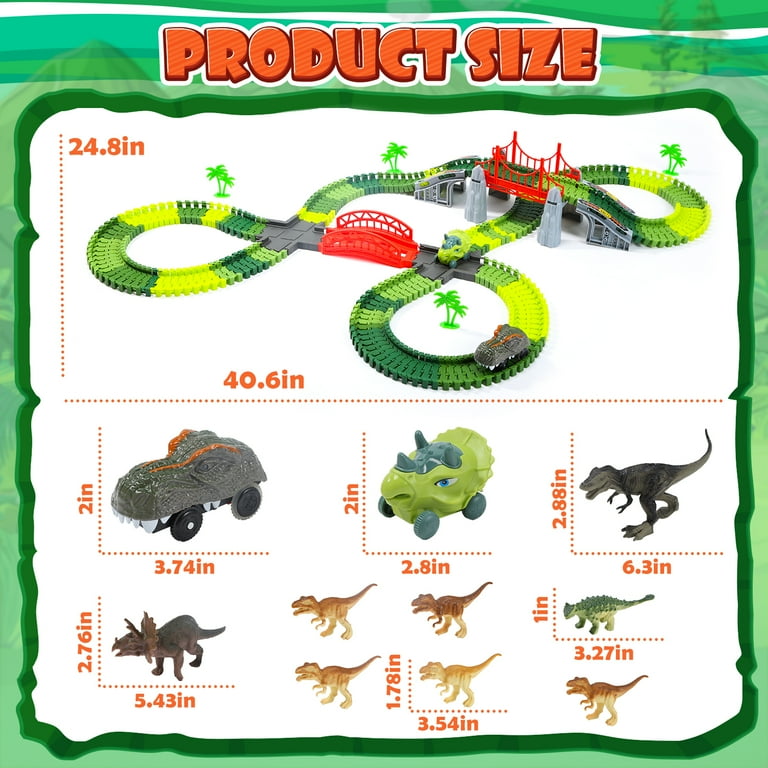JoyStone 275-Piece Dinosaur Race Track Playset photo 5