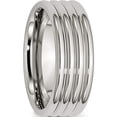 thumbnail image 4 of Stainless Steel Polished 8mm Grooved Band (Size 12) Made In China sr26-12, 4 of 5