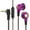 Purple, variant on Mikilon Headphones, Wired Earphones Flat Earbuds Wired Control With Microphone Music And Sports 16mm Dynamics Flat Earbuds
