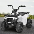 thumbnail image 3 of Costway Kids Ride On ATV Quad 4 Wheeler Electric Toy Car 6V Battery Power Led Lights, White, 3 of 10