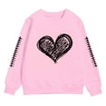 thumbnail image 4 of KPOPLK Girls Casual Hoodie Long Sleeve Lightweight Hooded Sweatshirt Pullover Tops(3Y,Pink), 4 of 4