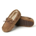 thumbnail image 3 of Fireside By Dearfoams Kid's Parke Genuine Shearling Moccasin Slipper, 3 of 5
