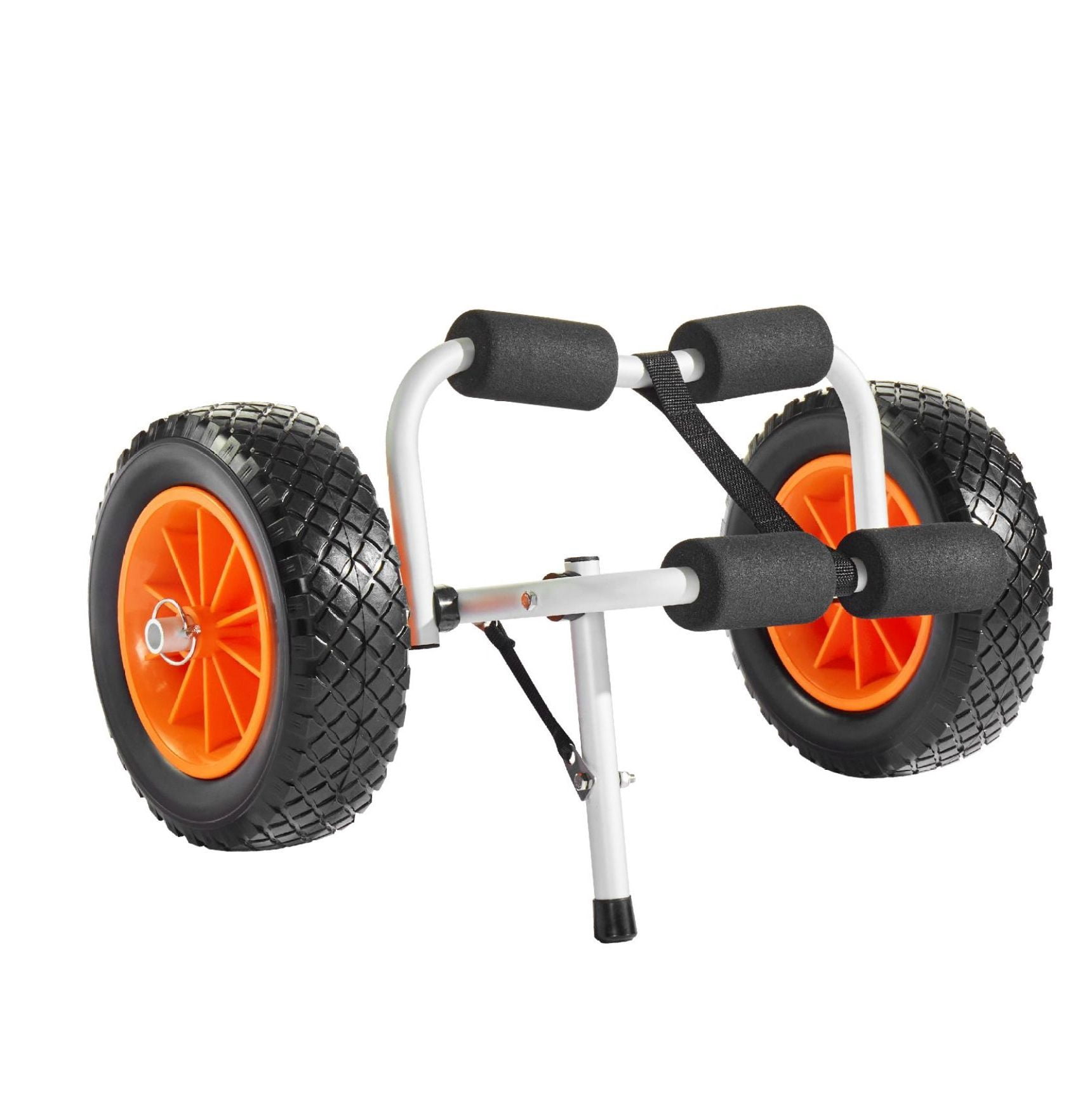 Kayak Cart 200lbs - Foldable Kayak Trolley with 10-inch Tires & Ratchet Strap - Canoe & Paddleboard Carrier for Boats, Mats & More