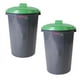 thumbnail image 1 of Bote para Basura Ecológico RecyX 2 Pzs 50lts 51.7x81.5cm Polietileno Color Gris Tapa Verde., 1 of 2