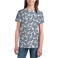 thumbnail image 2 of Honeii Poodle Dog Print Youth Short Sleeve T-Shirt,Boys Athletic Shirt,Quick Dry Short Sleeve Performance Moisture Wicking T Shirt, 2 of 6