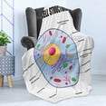 thumbnail image 4 of Educational Soft Flannel Fleece Blanket, Microbiology Theme Animal Cell Structure Genetic Research School Study Science, Cozy Plush for Indoor and Outdoor Use, 70" x 90", Multicolor, by Ambesonne, 4 of 5