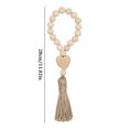 thumbnail image 3 of Ornaments Clearance! Original Wood Color Wood Beads String Valentine's Day Creative Rope Tassel Beaded Home Decoration Pendant Ornaments Valentines Day Decorations 1*Pendant, 3 of 9