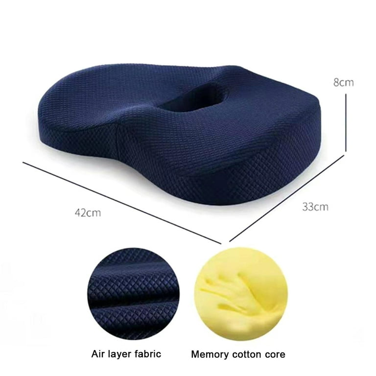 Premium Soft Hip Support Pillow Memory Foam Massage Chair Mat for Home 