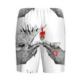 thumbnail image 5 of Naloa Moose Kissing Under Mistletoe Men's Short Pajama Pants, Lounge Comfort Shorts with Elasticized Waistband and Side Pockets - X-Large, 5 of 9