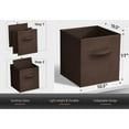 thumbnail image 6 of Sorbus 11" Collapsible Fabric Storage Cubes - 6 Foldable Bins with Handles for Clothes, Toys, Books (Brown), 6 of 6