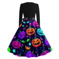 thumbnail image 5 of Halloween Dresses for Women Adult Square Neck Long Sleeve Renaissance Gothic Style Dress For Themed Party Evening Occasions, 5 of 5