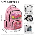 thumbnail image 5 of Pzuqiu Rose Flower Axolotl Backpacks for Girls Casual Portable School Bookbags 17 Inch Back to School Shoulder Schoolbags with Zipper Breathable Travel Ruckpack for Students, 5 of 7