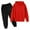 Red, variant on Tiweut Outfits for Girls Girl Kids Boys Hooded Tracksuit Unisex Two Piece Fall Winter Long Sleeve Hoodie Sweatshirt Sweatpants Set Regular Clothing 18-24 M