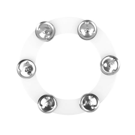 Cymbal Rings Drum Set Tambourine with Steel Hihat Tambourine Drum Set 6 Brass Bell Durable Drum Set Performance Drum Cymbals Rings