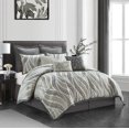 thumbnail image 4 of Lanco Fern 7 Piece Comforter Set Taupe, Bed Size Queen, Leaves, Ultra Soft，Fill Polyester, Leaves, 4 of 8