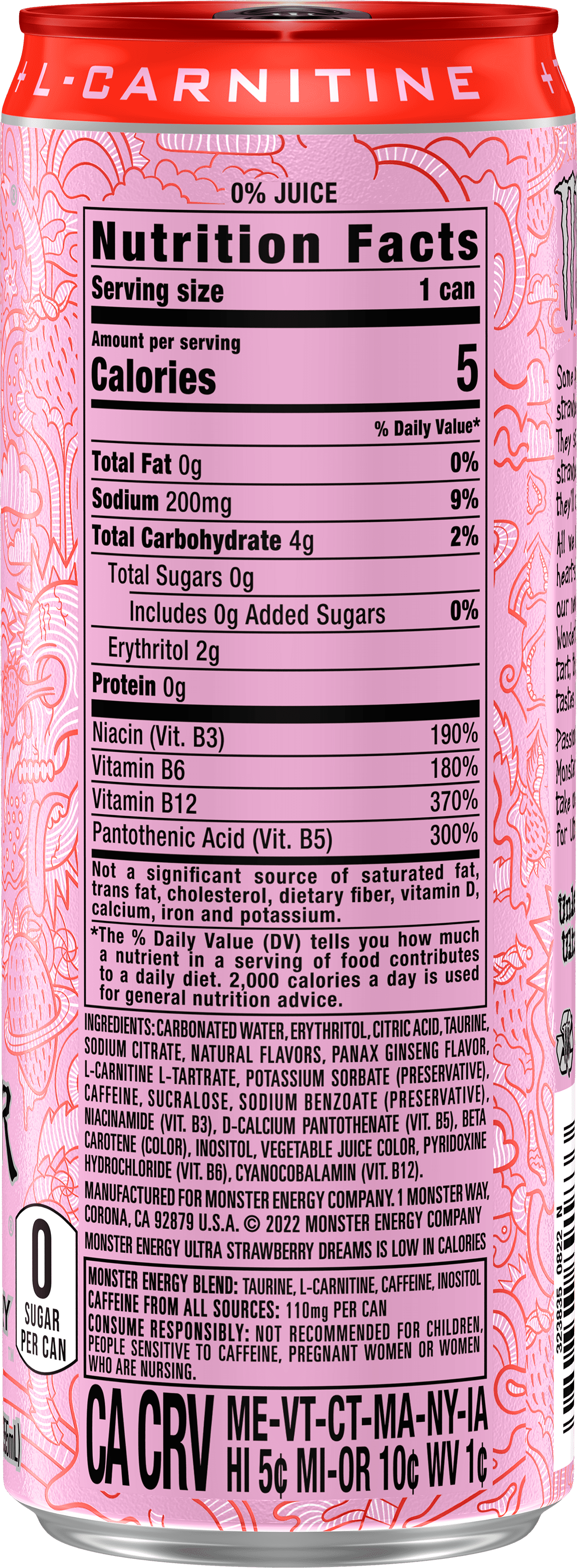 Monster Nutrition Facts
