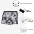 thumbnail image 3 of Gaeub Popcorn On Blue Lines Print Men's Boxer Briefs,Super Fit Boxer Briefs for Men,Quick-Dry Underwear with 4-Way Stretch-Medium, 3 of 5