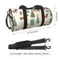 thumbnail image 4 of Xecao Christmas Dachshund Dog print Round Travel Duffel Bag is a foldable gym bag with an inner pocket, perfect for travel sports, 4 of 8