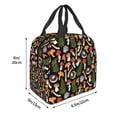 thumbnail image 3 of Fotbe Mushrooms Bolsa Térmica con Estampado y Forro de Aluminio Grueso Bolsa de Almuerzo con Bolsillo Frontal para Hombres y Mujeres, Ideal para Trabajo, Escuela, 3 of 8
