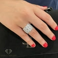 thumbnail image 3 of .925 Sterling Silver Fancy Baguette & Round Cocktail Ring, Micro Pave Cubic Zirconia, Giorgio Bergamo Size 7, 3 of 6