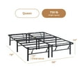 thumbnail image 3 of Rest Haven 14" Black Steel Platform Bed Frame, Queen, 3 of 15