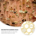 thumbnail image 4 of Household Hanging Jewelry Rack Honeycomb Design Jewelry Earring Display Rack, 4 of 8