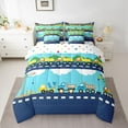 thumbnail image 2 of Castle Fairy Kids Teens Boys Kawaii Truck Bedding Comforter Set 7-Piece,Cartoon Car Tractor King Bedding Sets,Construction Vehicles Ultra Soft Bed Sheets,Lightweight Room Decor,Reversible, 2 of 8