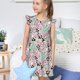 thumbnail image 4 of Fotbe West Cowgirl Disco Vestido de Dormir para Niñas de 3 a 10 Años, Mangas Cortas, Estilo Princesa, Pijama Camisón con Mangas Voladas-X-Large, 4 of 6