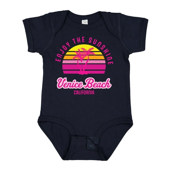 Inktastic Summer Enjoy the Sunshine Venice Beach California in Pink Boys or Girls Baby Bodysuit