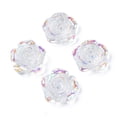 thumbnail image 3 of 50 pc Transparent Resin Cabochons AB Color Plated Rose Flower Mixed Color 15x14x6mm, 3 of 8