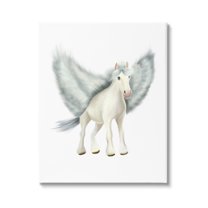 Stupell Industries Mythical Pegasus Creature Flying Horse Fantasy Painting Painting Gallery Wrapped Canvas Print Wall Art, Design by Studio Q
