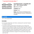 thumbnail image 2 of Front Brake Pad Set - Compatible with 2017 - 2021 Chrysler Pacifica 2018 2019 2020, 2 of 2