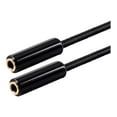 thumbnail image 5 of Monoprice Auxiliary 3.5mm Stereo Plug to Two 3.5mm Stereo Jack Cable (Gold Plated) 0.5 Feet | Compatible with smartphones, tablets - Onyx Series, 5 of 6
