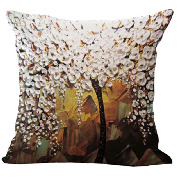 Cubierta de Almohada Funda Protectora de Algodon Ecologico de Flor Decorativos 1 Colco Funda de cojín Funda de almohada