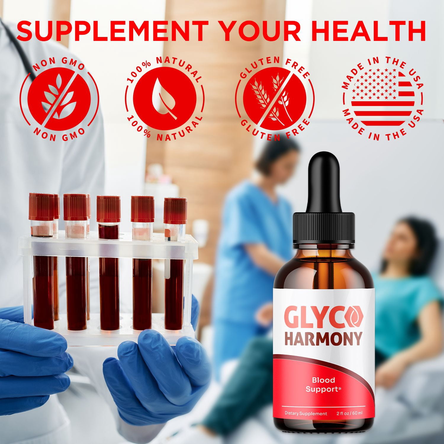 Glyco Harmony Advanced Formula Drops Natural Support Supplement GlycoHarmony 90 Servings