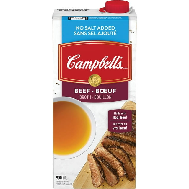 Campbell's® Ready to Use No Salt Added Beef Broth, Shelf Stable