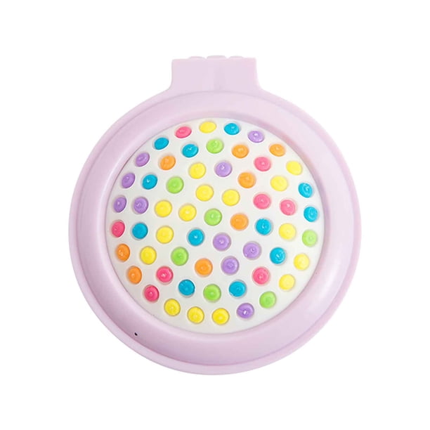 Peine plegable de color caramelo, portátil, de color sólido, con espejo de maquillaje, peine de masaje, peine con cojín de aire.