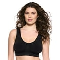 thumbnail image 2 of Paramour by Felina | Body Smooth Seamless Wireless Bralette 2-Pack (Black, Large), 2 of 4