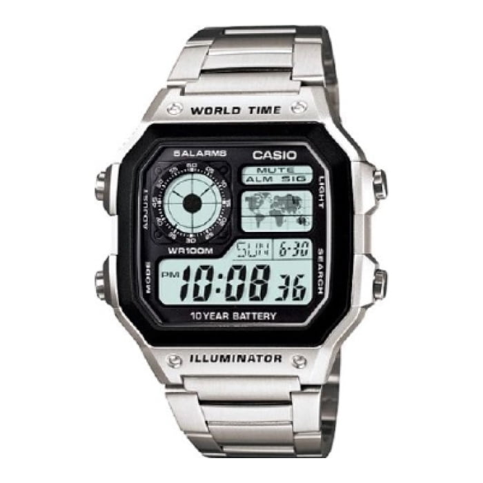 Reloj Digital Plateado Casio Ae-1200Whd-1Av