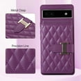 thumbnail image 2 of ELEHOLD Wallet Crossbody for Google Pixel 7A Case with Lanyard Wrist Strap Credit Card Holder, PU Leather Protective Phone Case with Ring Holder,Deep Purple, 2 of 8