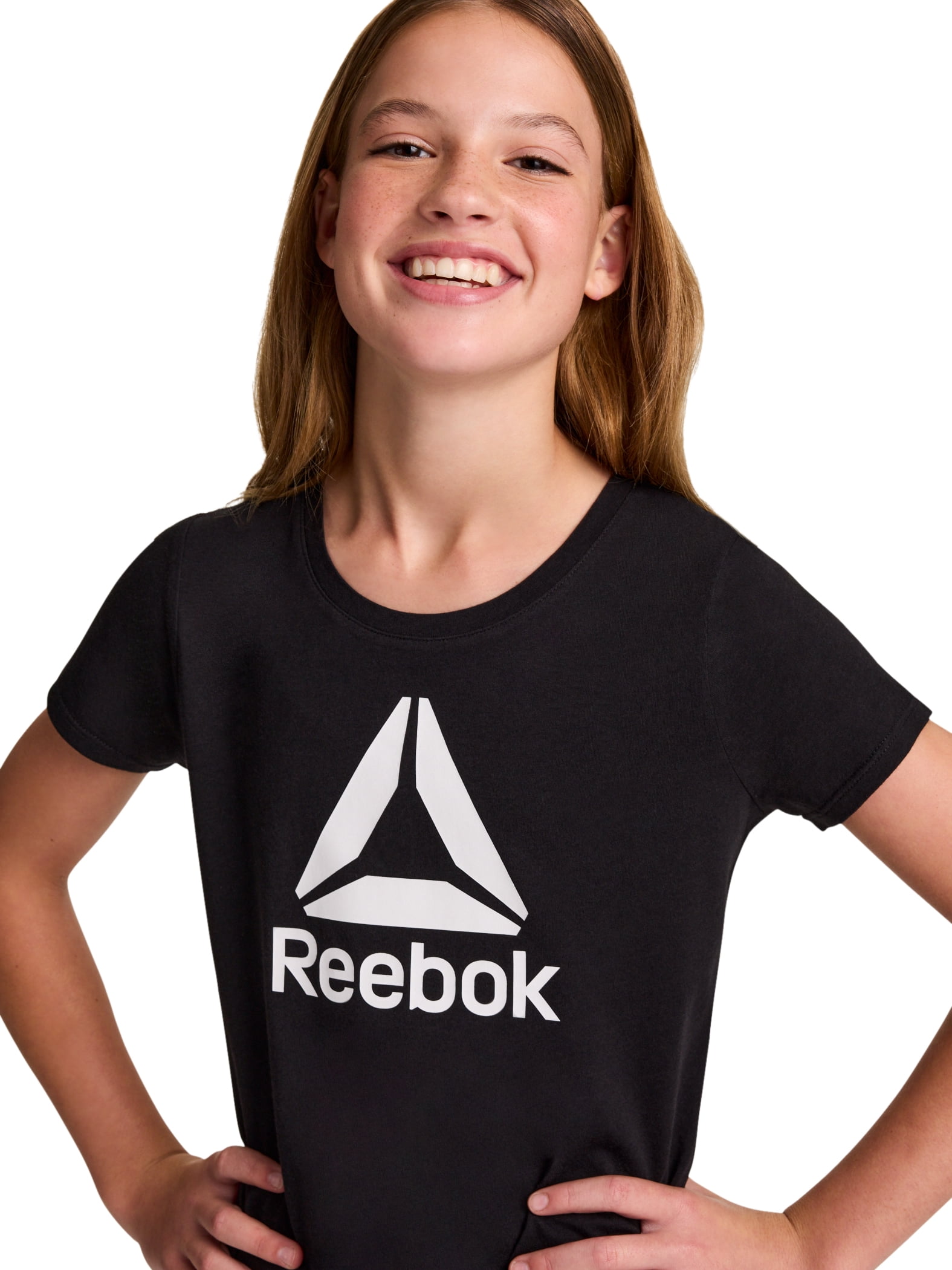 Reebok Girl's Distinction 2-Pack Short Sleeve Performance T-Shirt, Sizes 4-18