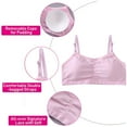 thumbnail image 5 of DuoJiaJ Big Girls Student Training Bras Wireless Light Padded Sports Cropped Cami Bras For Teens Underwear Adjustable Bra Vest Teenager Underclothes Plus Size Bras Pink, 5 of 5