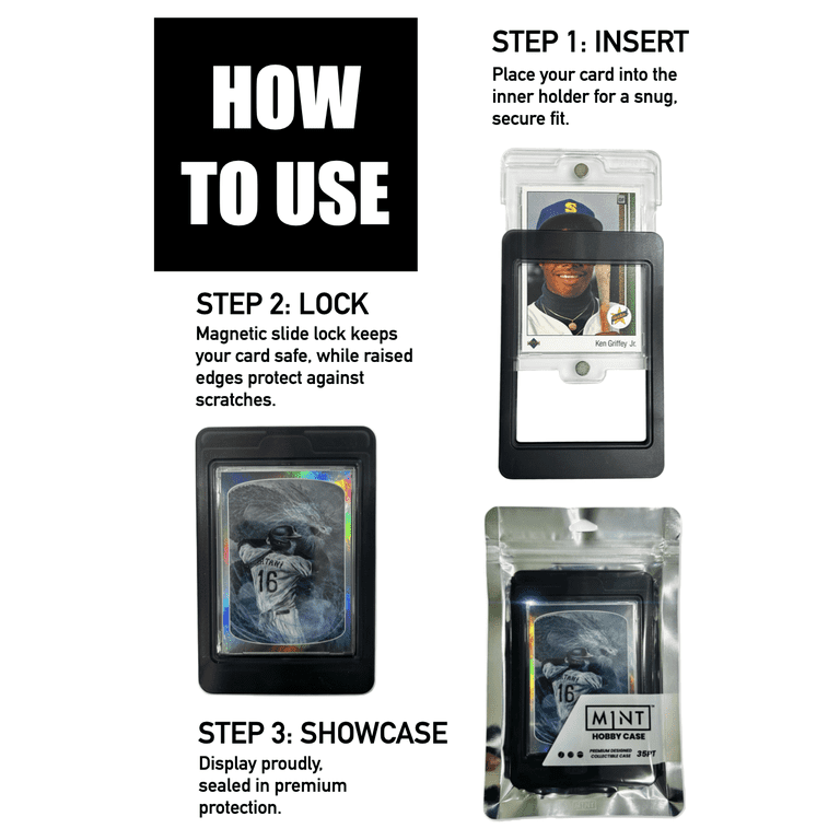 M1NT Sports Card Hobby Case 35pt – Magnetic Slide-Lock Card Holder