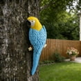 thumbnail image 2 of Realistic Resin Parrot Figurine, Outdoor Garden Bird Sculpture, Tropical Animal Tree Hanging Decor, Patio and Balcony Art Ornament, Weather Resistant Design, 2 of 8