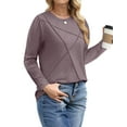 thumbnail image 3 of Fantaslook Women Plus Size Tops Pleated Crewneck Long Sleeve Shirts Dressy Casual Blouses Fall Tunic Tops, 3 of 7