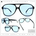 thumbnail image 2 of Mens Iconic Large Tear Drop Racer Plastic Fashion Sunglasses Black - Blue, 2 of 8