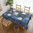 thumbnail image 5 of (Not Real Denim) Denim Print Patchwork Style Rectangle Tablecloth Romance Indigo Miscellaneous Table Cloth for Kitchen Dining Tablecloths Table Cover Decor for Party Patio 60 x 84 Inch, 5 of 6